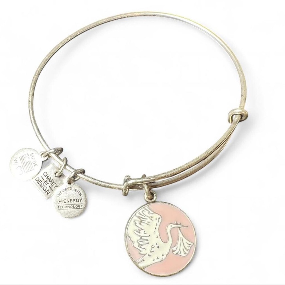 Alex and Ani Special Delivery Stork Charm Bracelet